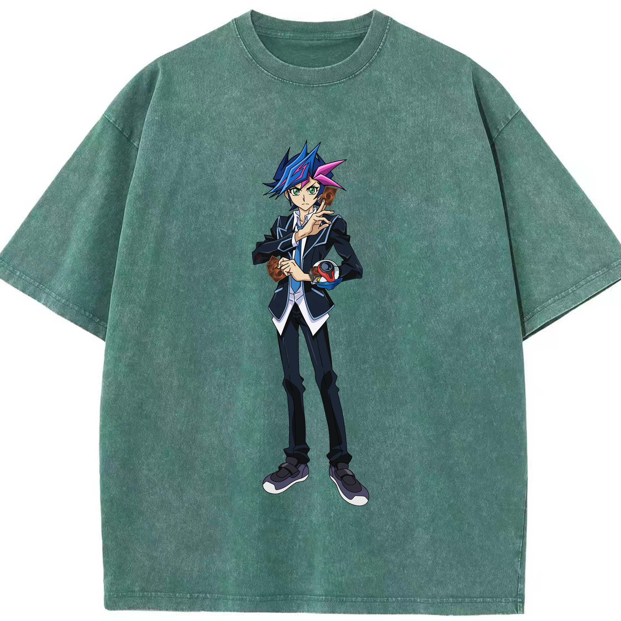 （画像用） 遊☆戯☆王 Yu-Gi-Oh! 綿100% ヴィンテージ風 半袖Tシャツ（フロントプリント）